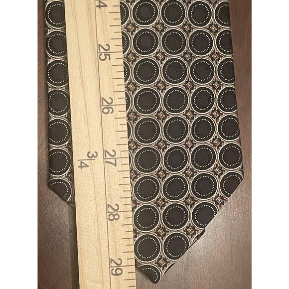Van Maur By J.z Richards Black Hand Made 100% Silk Men’s Neck Tie Made In Usa - Picture 5 of 11